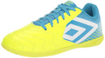 Umbro Men's Sala 5 IC Indoor Soccer Shoe, Yellow/Whie/Blue, 9