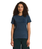 The North Face Half Dome Tri-Blend Womens Tshirt Shady Blue Heather Small