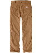 Carhartt Men's Rugged Flex Relaxed Fit Canvas Flannel-Lined Utility Work Pant, Dark Khaki, 33W X 32L