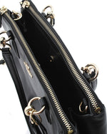 COACH Crossgrain Leather Christie Carryall Shoulder Bag Handbag Black 36606