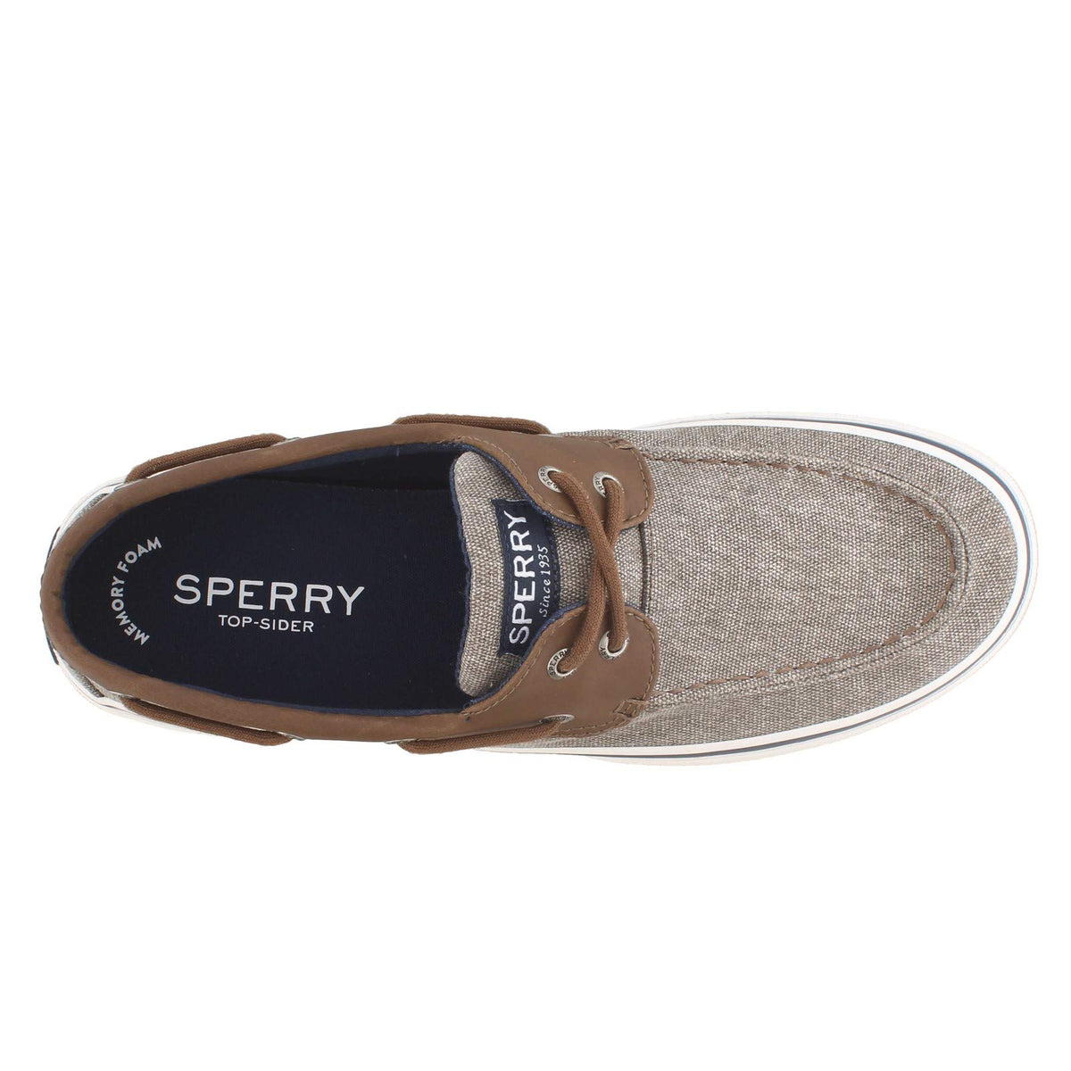 Sperry Men's, Halyard Boat Shoe Chambray Chocolate/TAN 13 M