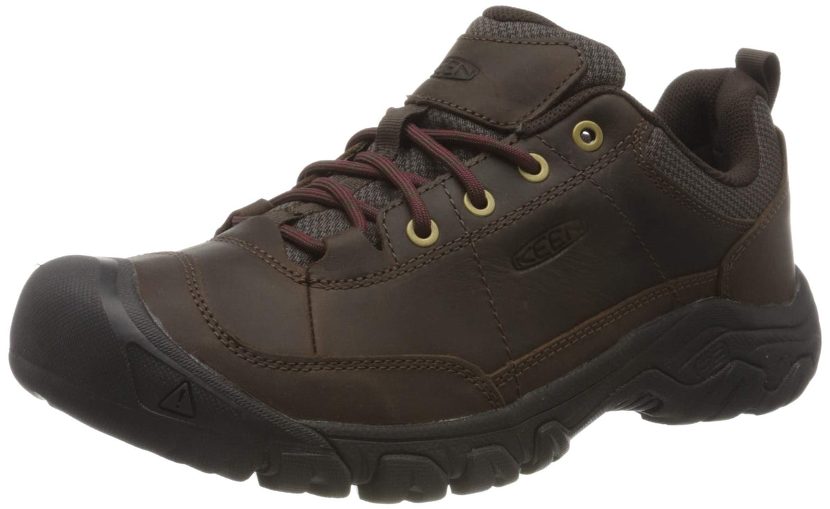 KEEN Men's Targhee 3 Oxford Casual Hiking Shoes, Dark Earth/Mulch, 12 Wide