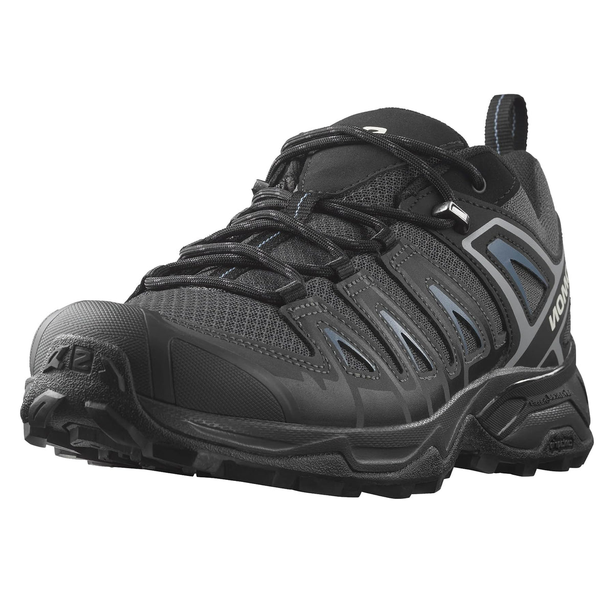 Salomon Men's X ULTRA PIONEER Hiking Shoes for Men, Black / Ebony / Blue Ashes, 12.5