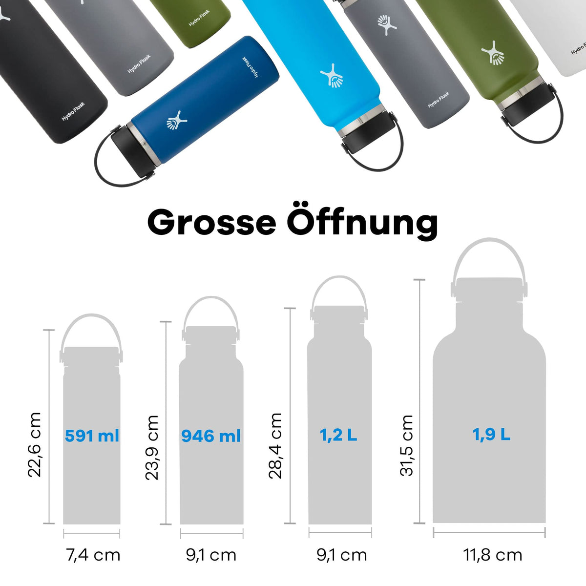 Hydro Flask Wide Mouth Bottle with Flex Cap