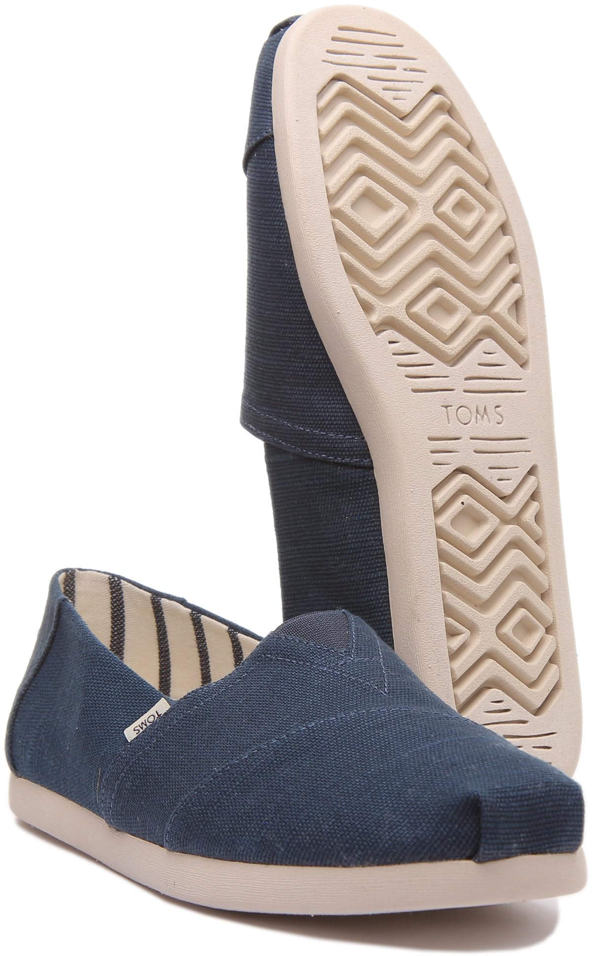 TOMS Mens Alpargata Slip On Casual Shoes - Blue - Size 12 D