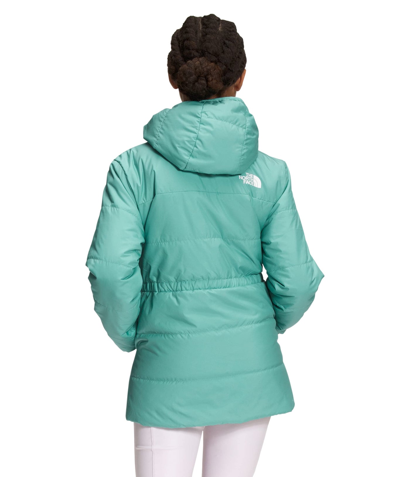 THE NORTH FACE Girl's Reversible Mossbud Parka (Little Kids/Big Kids) Wasabi LG (12 Big Kid)