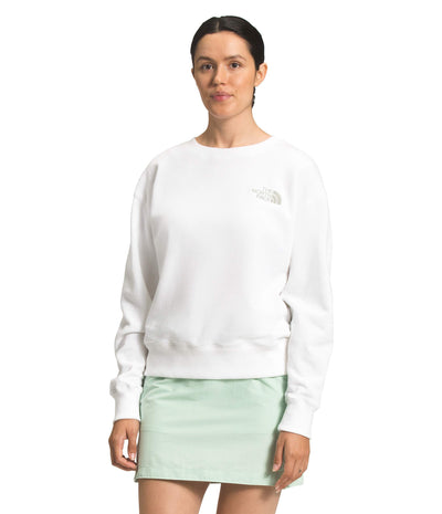 THE NORTH FACE Parks Slightly Cropped Crew TNF White XS
