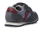 Saucony Boy's Original Jazz Hook & Loop (Toddler/Little Kid) Grey/Dark Red 11.5 Toddler M