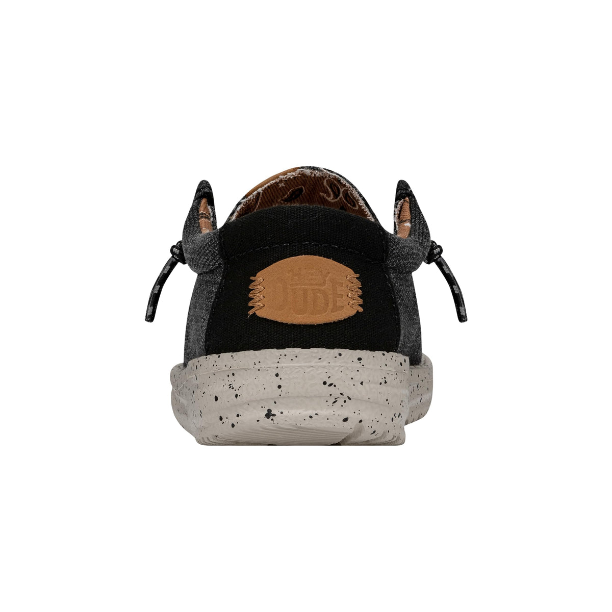 HEYDUDE Wally Toddler Washed Canvas | Boy's Loafers | Boy's Slip On Shoes | Comfortable & Light Weight Black