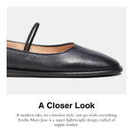 Coach Women's Emilia Metallic Leather Mary Jane Flat, Black, 9