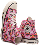 Converse Women's Lift Canvas High Top Platform Sneakers, Leopard Print, 9 US