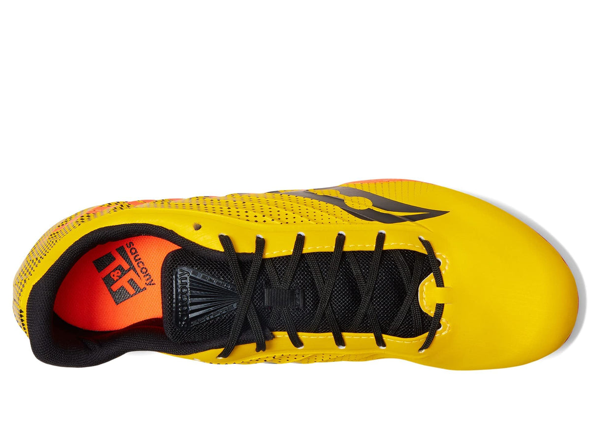 Saucony Women's Spitfire 5 Running Shoe, VIZIGOLD/VIZIRED, 9