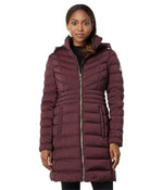 Michael Kors 3/4 Zip Front Lightweight Down Jacket M825095F74 Burgundy SM