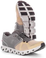 On Men's Cloud 5 Running Sneakers (Fog/Savannah, US Footwear Size System, Adult, Men, Numeric, Medium, 12.5)