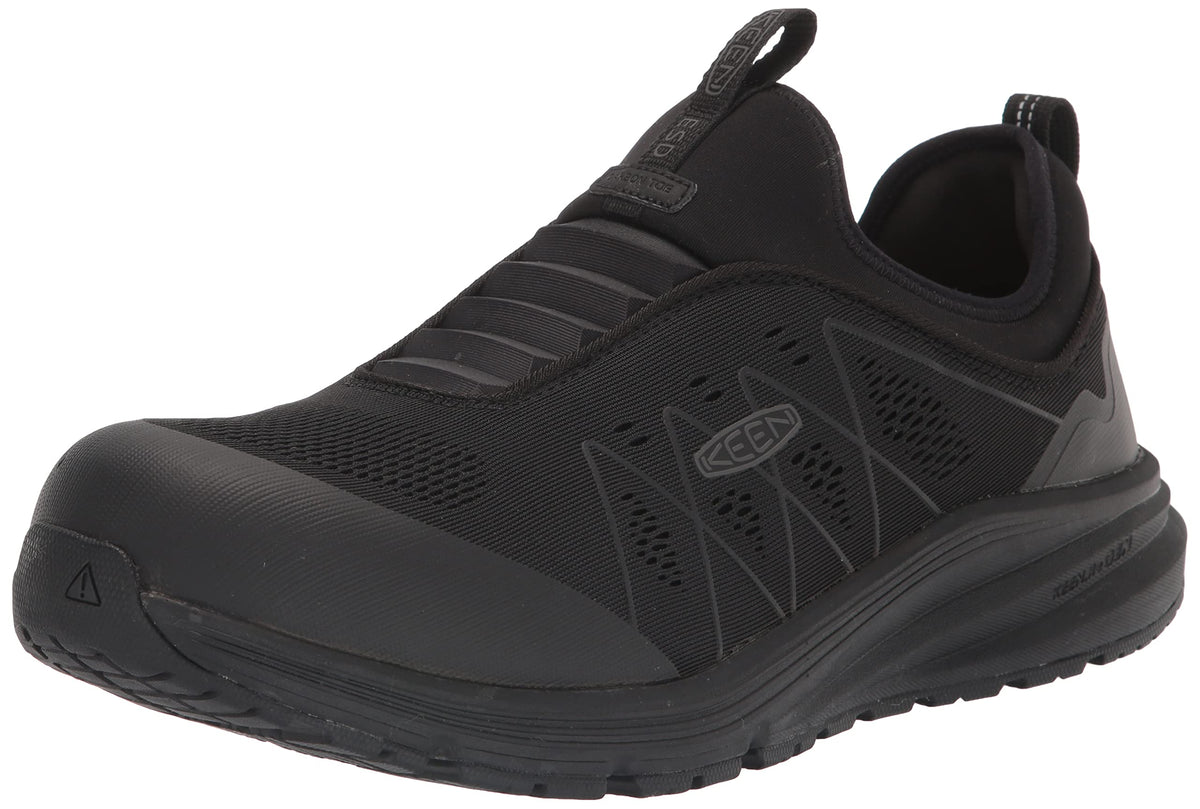 KEEN Utility Men's Vista EnergyShiftLow Height Composite ToeESDSlipOnIndustrial Work Shoe 11 Wide Black/Black