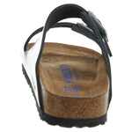 Birkenstock Women's Arizona Soft Footbed Sandals, Metallic Anthracite, 9-9.5 Narrow