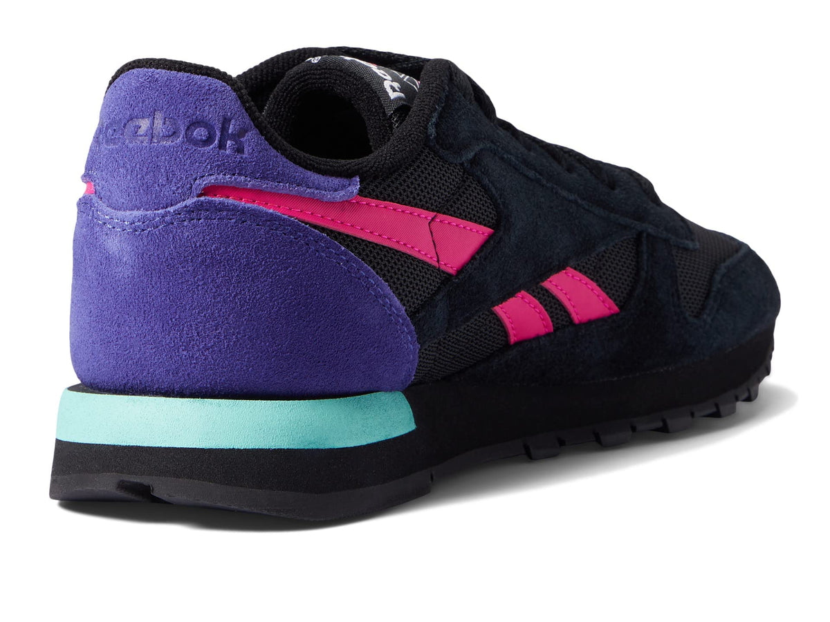 Reebok Classic Leather Black/Proud Pink/Bold Purple 8.5 B (M)