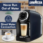 Lavazza Coffee Maker Classy Pro LB1201, 18.6 Fl Oz Tank & Direct Water Connection Single Serve Espresso Machine & Blue Capsules 100-Pack Top Class Barista at Home