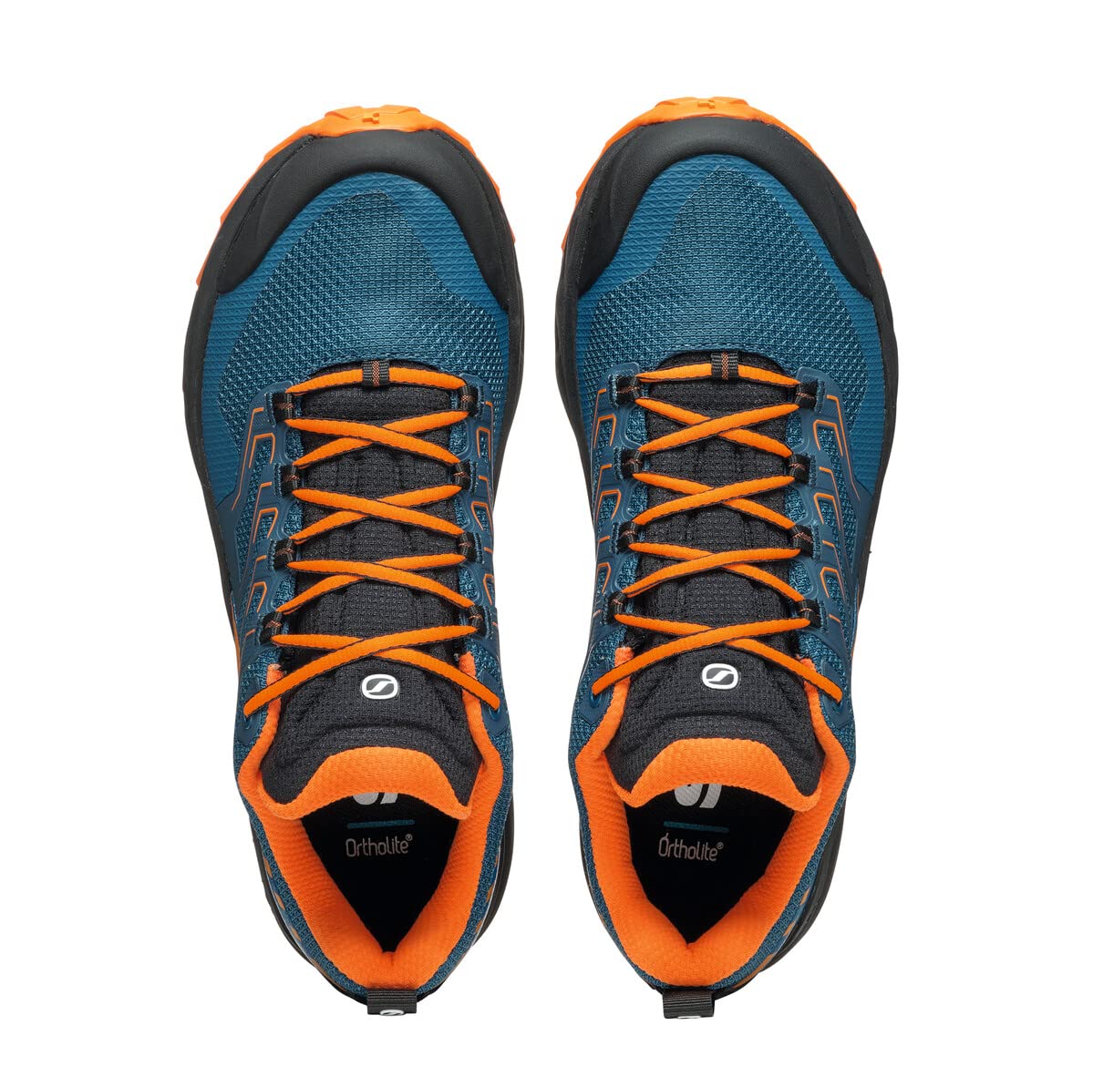 SCARPA Men's Rush 2 GTX Waterproof Gore-Tex Shoes for Hiking - Cosmic Blue/Orange - 12-12.5 Women/11-11.5 Men