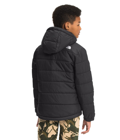 THE NORTH FACE Boys' Reversible Mount Chimbo Full Zip Hooded Jacket, TNF Black, X-Small