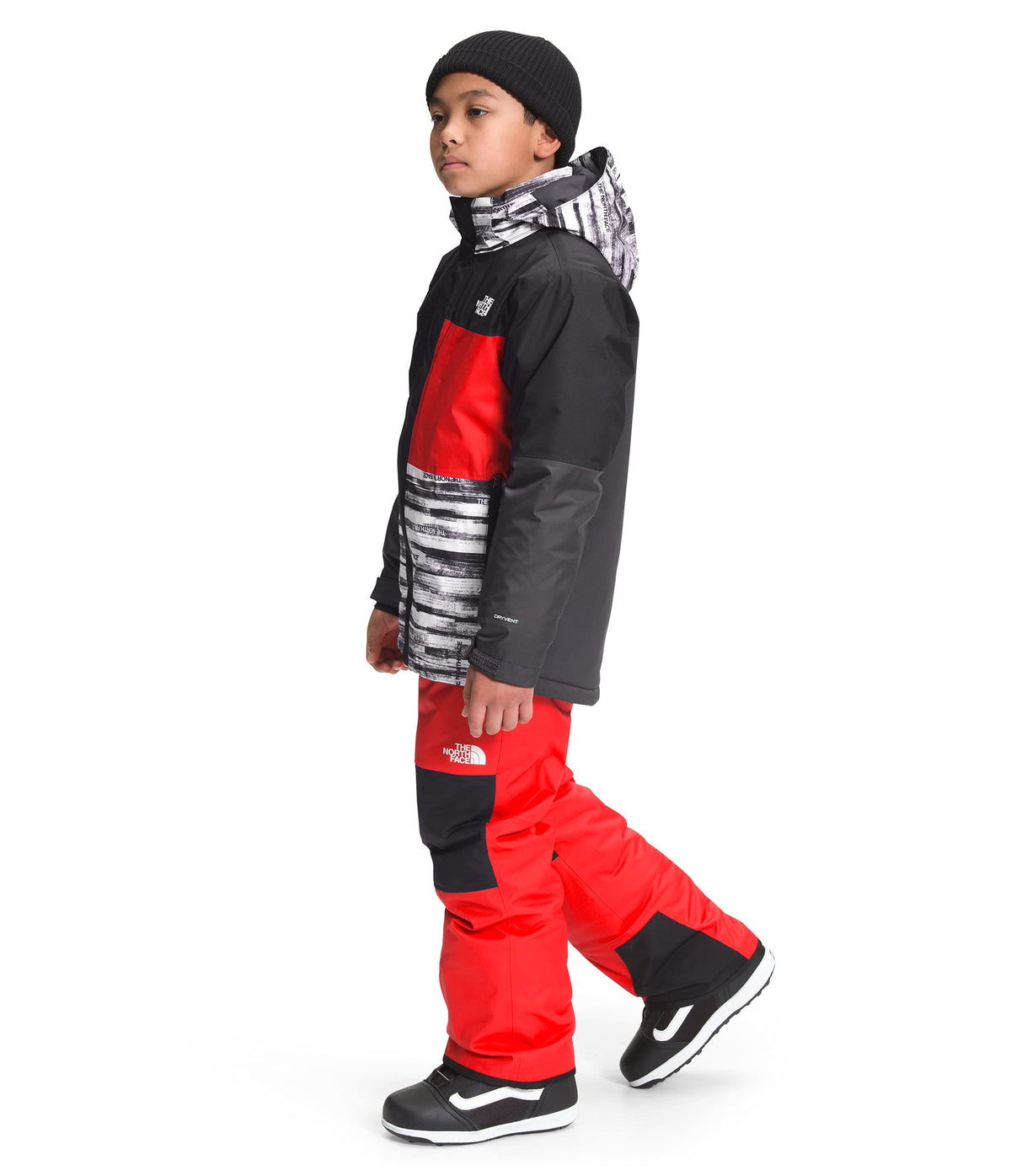 THE NORTH FACE Boys' Freedom Extreme Insulated Jacket, TNF Black TNF Brushstroke Print, X-Large