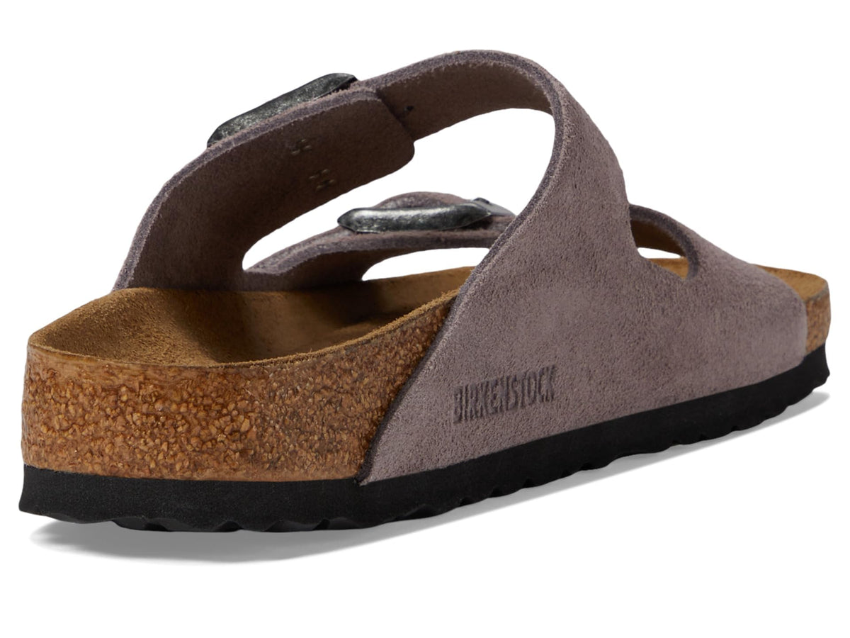 Birkenstock Women's Arizona Soft Footbed-Suede Sandal, Faded Purple, 6-6.5