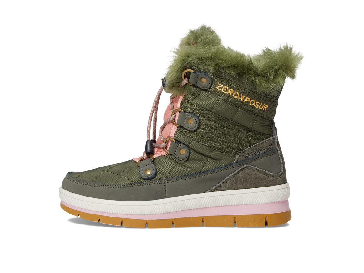 ZeroXposur Women's Montana Short Waterproof Snow Boots - Warm Winter Boots for Women (Lichen, 7.5)