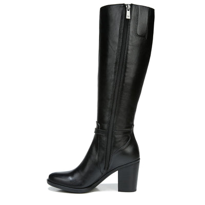 Naturalizer Women's Kalina Wide Calf 9.5 Black Leather Wide Calf