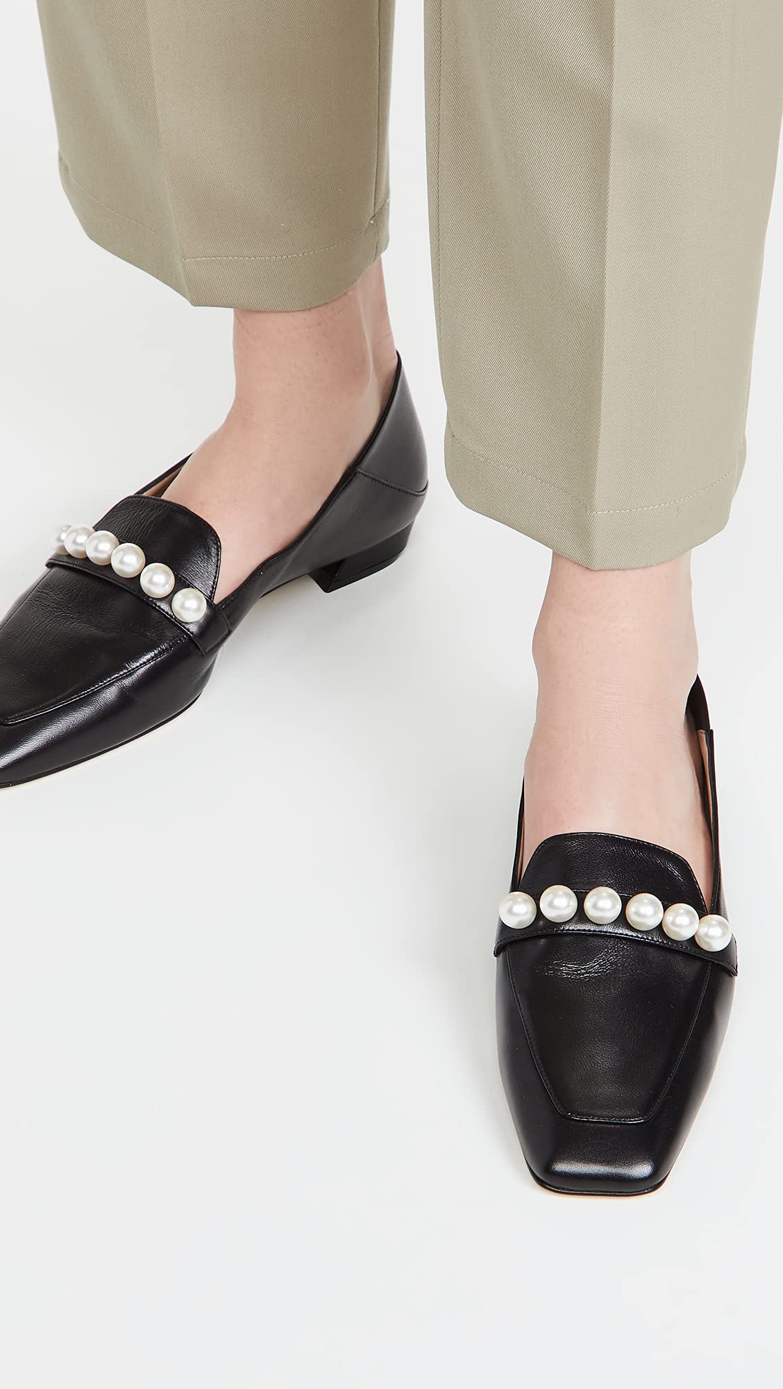 Stuart Weitzman Mickee Pearls Black 7.5 M