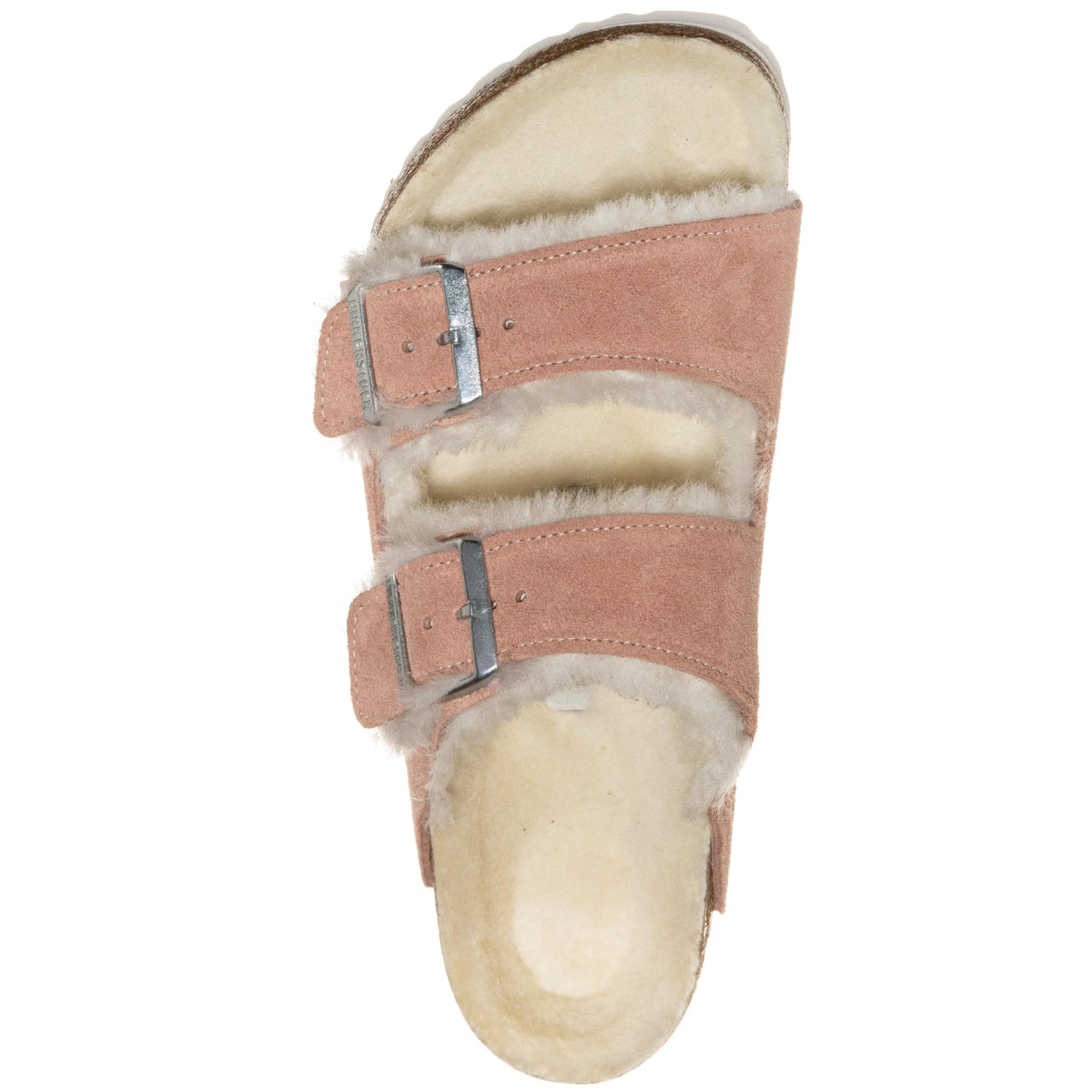 Birkenstock Unisex Arizona Shearling Suede Pink Clay Sandals 7 W / 5 M US