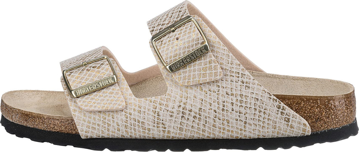 Birkenstock Women's Arizona Sandal, White Gold, 6.5 Narrow