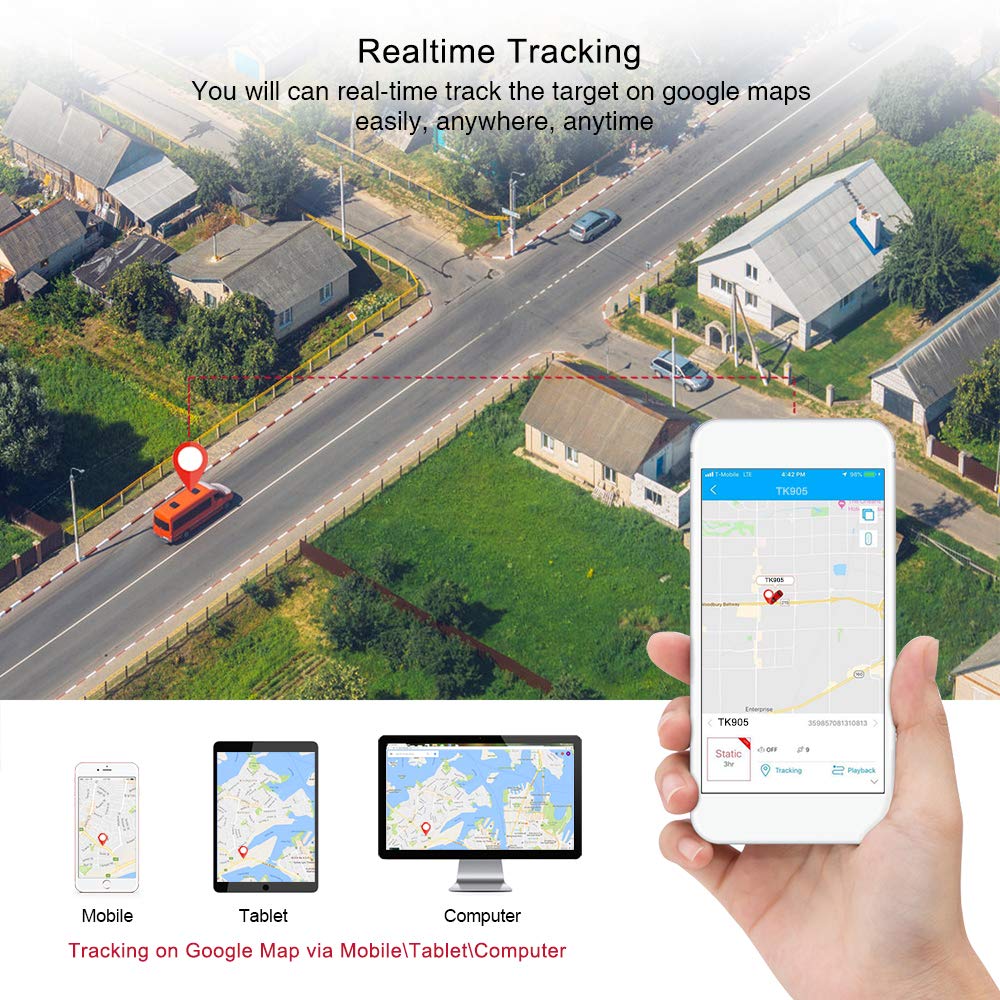 onPoint GPS Tracking - Free SIM Card - Magnetic GPS Tracker for Vehicle Tracking - Strong Magnetic Attachment - 45 Days Free Tracking - Free Tracking APPS