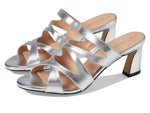 Cole Haan Alyse Heeled Sandal 65 mm Silver Specchio Leather 8 B (M)