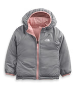 THE NORTH FACE Kids' Reversible Perrito Hooded Jacket, Peach Pink/Meld Grey, 3T