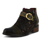 Spring Step L'Artiste Women's Georgiana Leather Combo Bootie Black Multi EU 38 / US 7.5-8