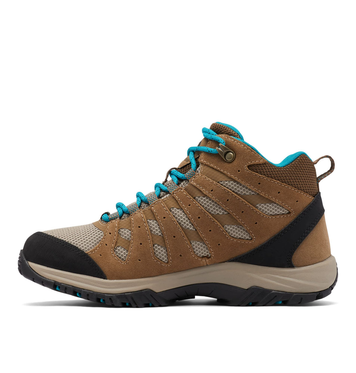Columbia Women's Redmond III Mid Waterproof Walking Shoe Hiking, Khaki II/Sea Level, 11 Wide
