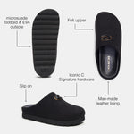 Coach Women's Hadley Felt Slipper 7 Black