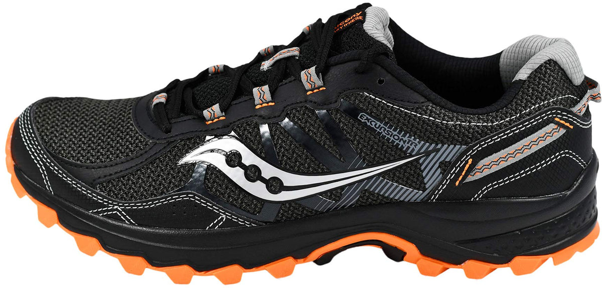 Saucony Men's Excursion Tr11 Black/Grey/Orange Running Shoe 10.5 M US