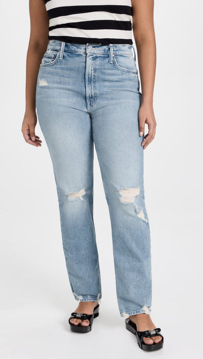MOTHER Women's High Waisted Rider Skimp, The Confession, Blue, 24