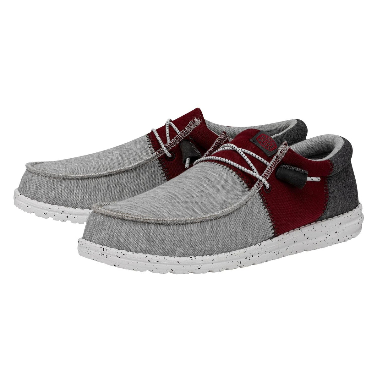 HEYDUDE Wally Tri Varsity Crimson Size M11 | Men's Shoes | Men's Slip On Loafers | Comfortable & Light-Weight