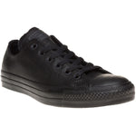 Converse Chuck Taylor All Star Leather Low Top Sneaker, Black Mono, 5.5 M US