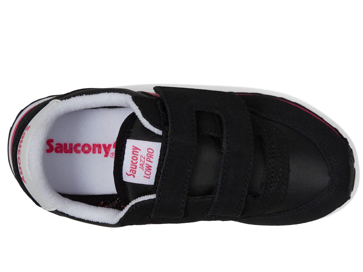 Saucony Baby Jazz Hook & Loop Sneaker, Black/Pink, 8.5 US Unisex Little Kid