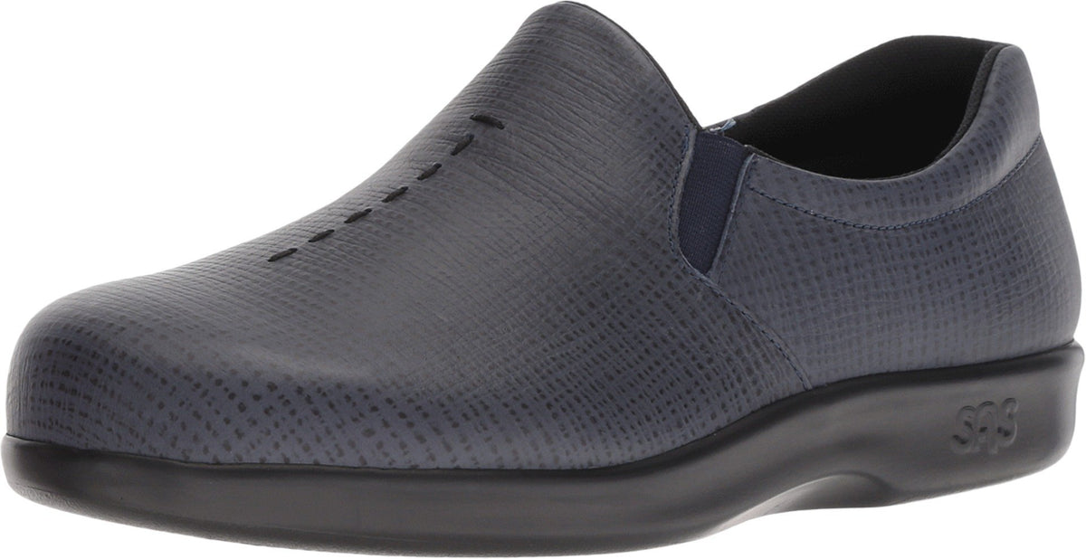 SAS Viva Slip-On Comfort Loafer - Shoes for Women - Leather Uppers - Cushioned Collar - Breathable Linings Blueberry 9.5 M - Medium (B)