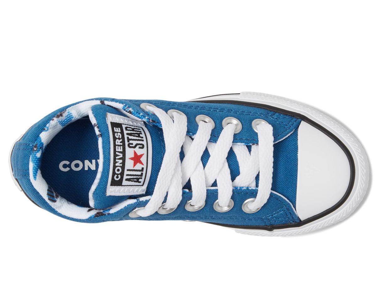 Converse Boy's Chuck Taylor® All Star® Street Pirate Print Slip (Little Kid/Big Kid) Dark Marina Blue/White/Black 5 Big Kid M