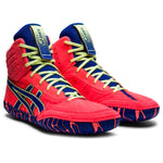 ASICS Men's Aggressor 4 Wrestling Shoes, 11.5, Blazing Coral/Lapis Lazuli Blue