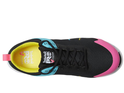 Timberland PRO® Overdrive Composite Safety Toe Women’s Sneakers – Lace-up Closure – Abrasion-Free Black/Cyan/Magenta 8.5 M