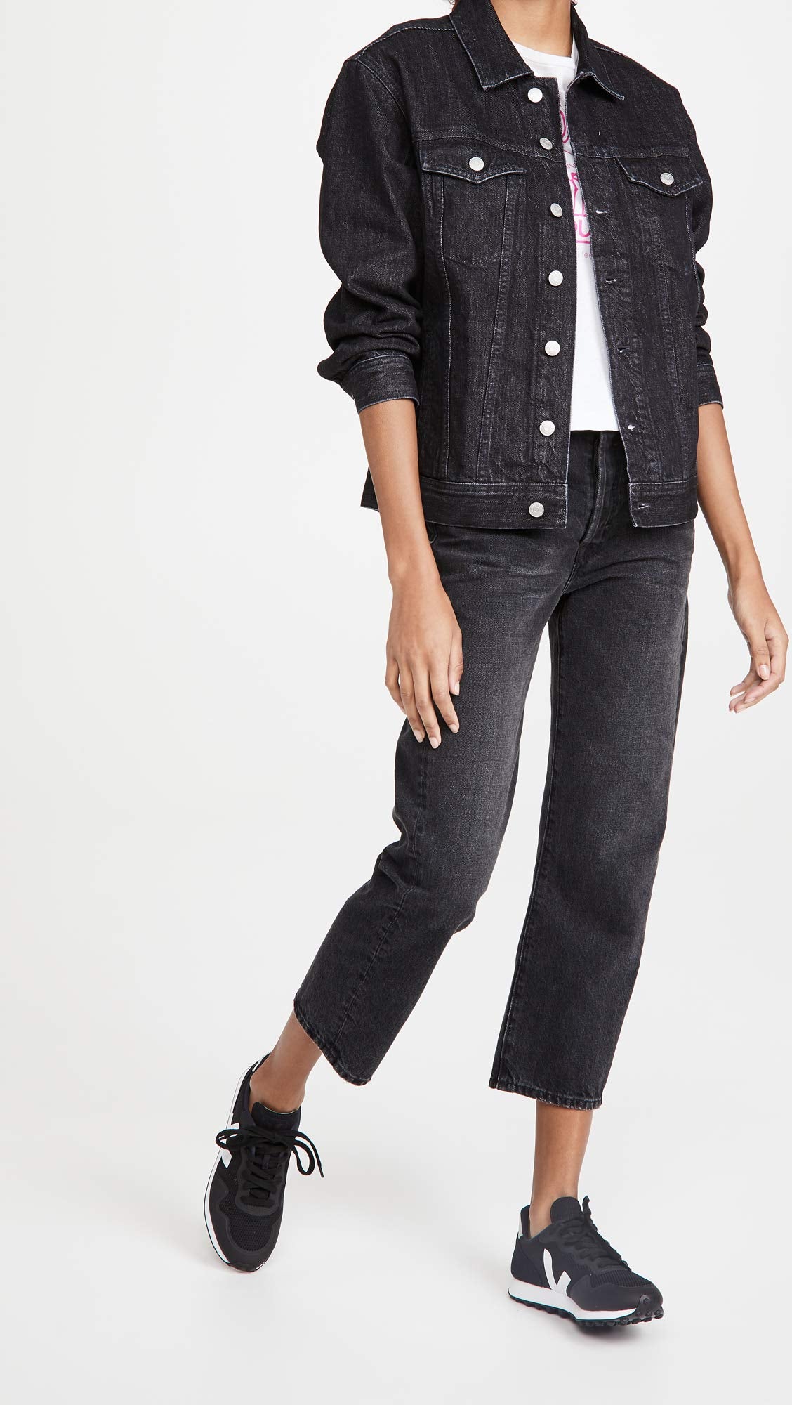 Madewell The Oversized Trucker Jean Jacket in Lunar Wash Lunar Wash MD (Women's 6-8)