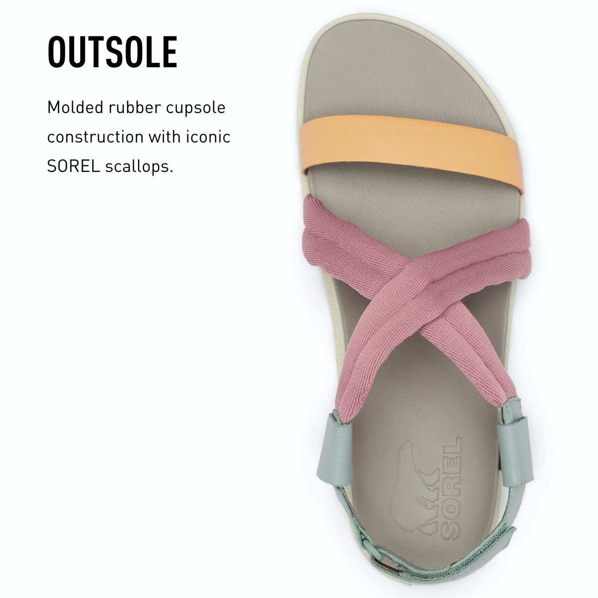 Sorel Women's Roaming Decon Sandals - Crushed Blue, Chrome Grey - Size 8