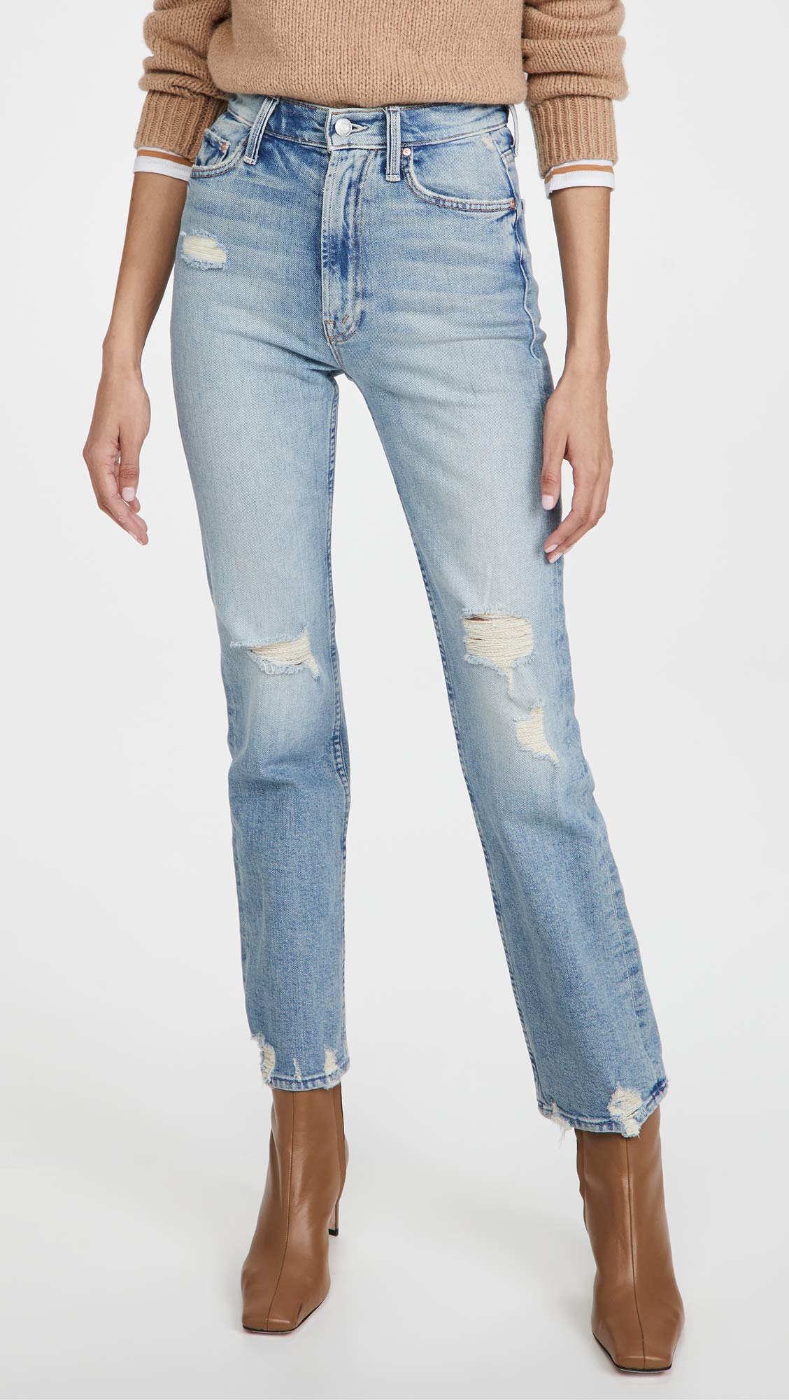 MOTHER Women's High Waisted Rider Skimp, The Confession, Blue, 24