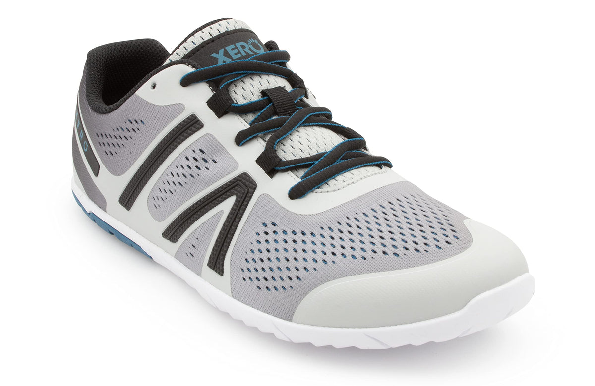 Xero Shoes Men's Speed Force Barefoot Running Shoes, Dawn Gray/Classic Blue, 13